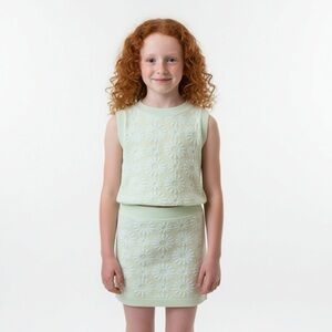 Zara Kids Light Green Floral Matching Set